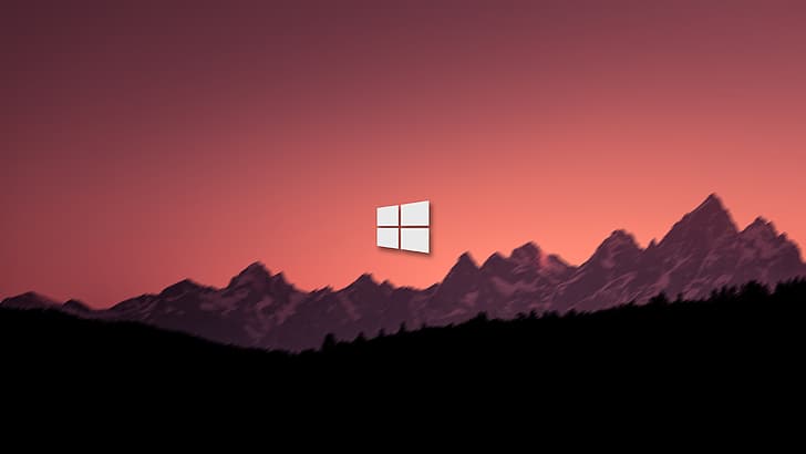 Windows 10, penuh warna, lanskap, Wallpaper HD