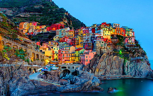 Griechenland, Italien, Manarola, HD-Hintergrundbild HD wallpaper