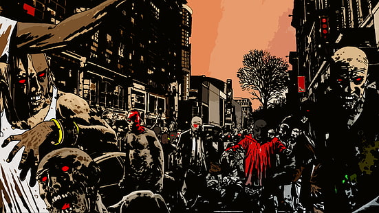 The Walking Dead Zombie HD, карикатура / комикс, мъртвите, зомби, ходене, HD тапет HD wallpaper