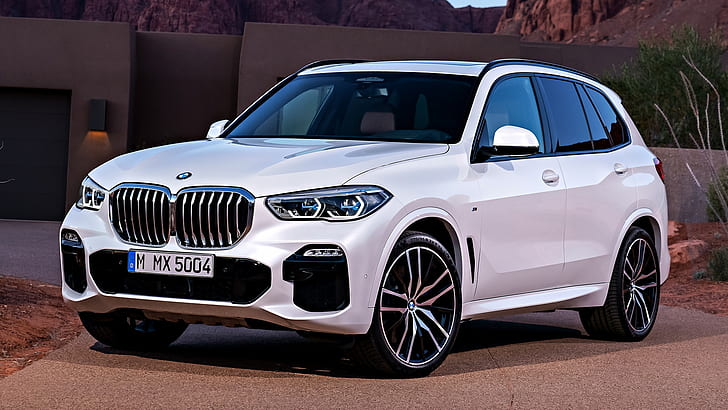 BMW, BMW X5, BMW X5 M Sport, Car, Crossover Car, Luxury Car, Mid-Size Car, SUV, White Car, HD wallpaper