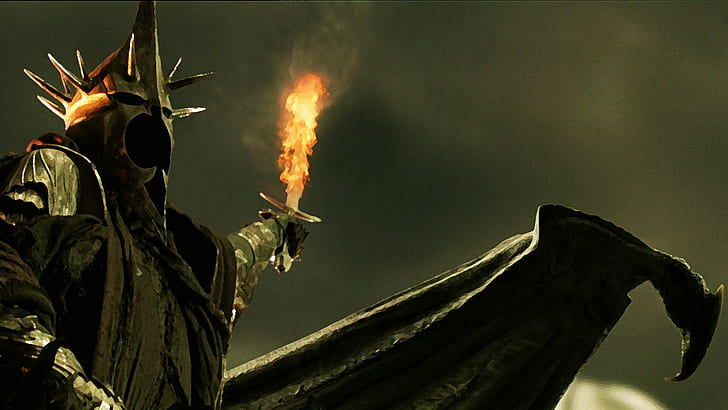 fire, Nazgûl, sword, The Lord Of The Rings, Witchking Of Angmar, HD wallpaper