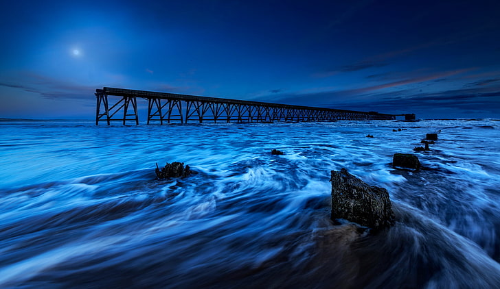 Gewässer, dunkel, blau, Wasser, Natur, HD-Hintergrundbild