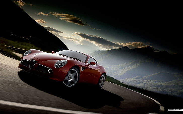 Alfa Romeo 8c Competitzione、アルファ、クイック、ファースト、ハイパーカー、ワイルド、コンペティツィオーネ、車、 HDデスクトップの壁紙