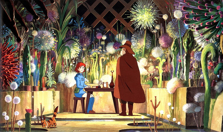 Наусика из Долины Ветров, студия Ghibli, аниме, HD обои