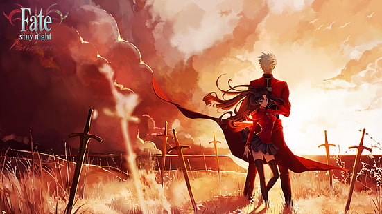 Fate Series, Fate/Stay Night: Unlimited Blade Works, Archer (Fate/Stay Night), Rin Tohsaka, HD wallpaper HD wallpaper