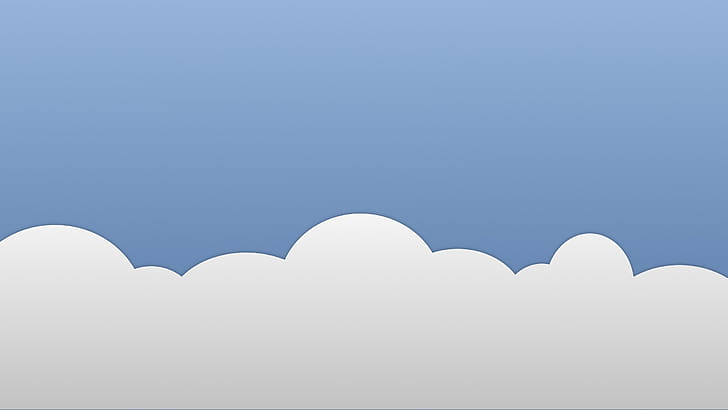 blaue Wolken minimalistische Kunst Minimalistische HD-Kunst, blau, Wolken, HD-Hintergrundbild