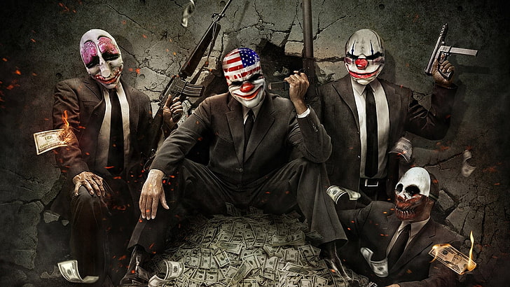 action, co op, crime, payday, shooter, stealth, tactical, HD wallpaper