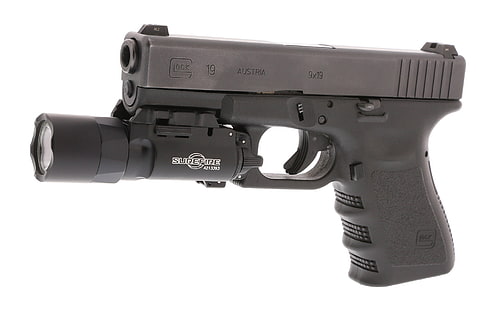 pistola, Glock, SureFire, arma, Glock 19, HD papel de parede HD wallpaper