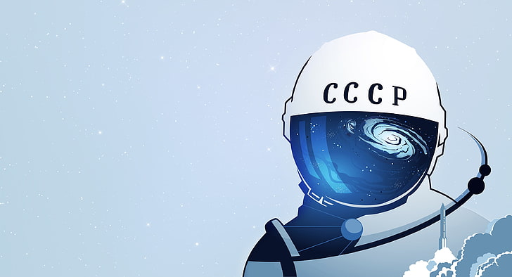 artwork, astronaut, Soviet Union, HD wallpaper