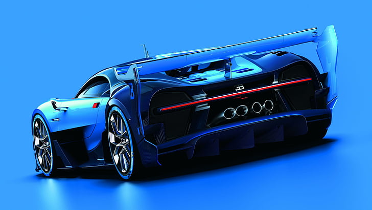 bugatti, bugatti chiron, sport car, blue car, beautiful, HD wallpaper