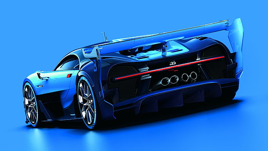 bugatti, bugatti chiron, auto sportiva, auto blu, bella, Sfondo HD HD wallpaper