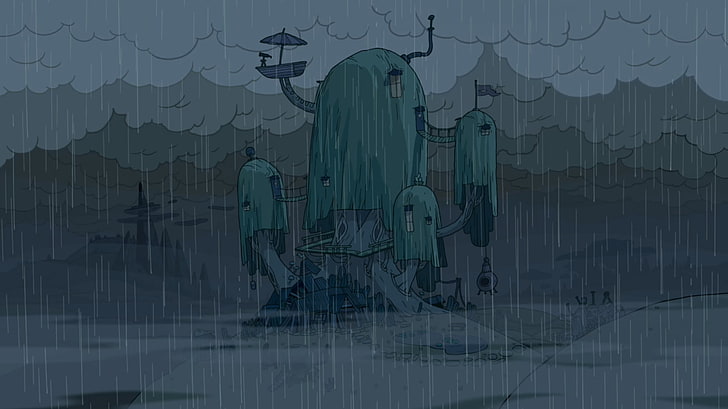 illustration de la maison verte, Adventure Time, Fond d'écran HD