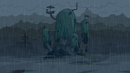 illustration de la maison verte, Adventure Time, Fond d'écran HD HD wallpaper