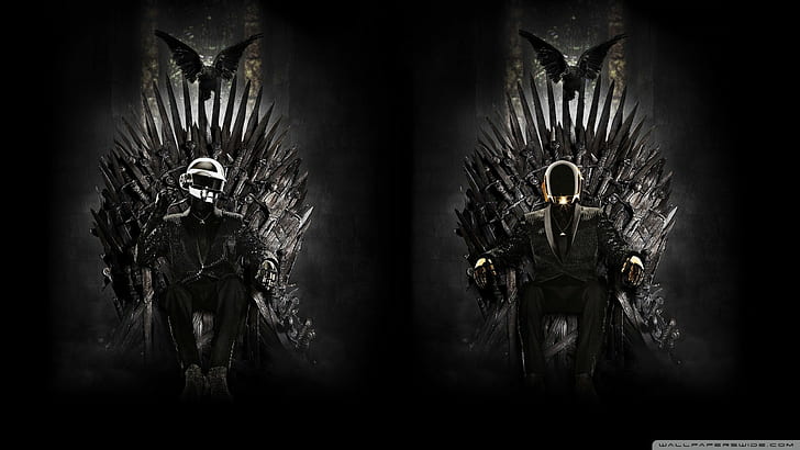 Daft Punk, music, Game of Thrones, Iron Throne, HD wallpaper