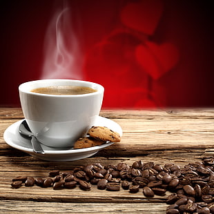 love, drink, valentine, breakfast, cafe, cup.mug, HD wallpaper HD wallpaper