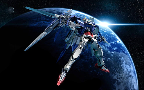 Аниме, мобильный костюм Gundam 00, HD обои HD wallpaper