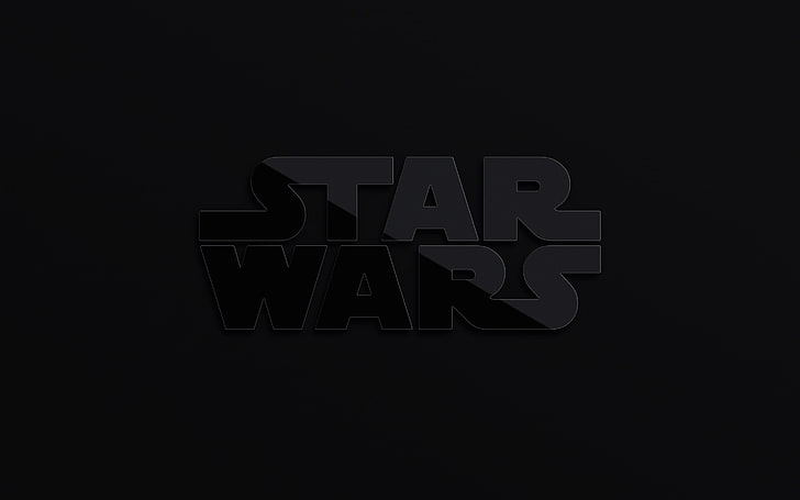 Star Wars, minimalis, film, karya seni, latar belakang sederhana, logo, tipografi, Wallpaper HD