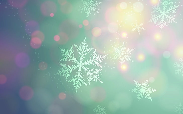white snowflake 3D wallpaper, winter, snow, snowflakes, HD wallpaper