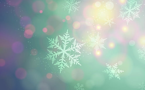 white snowflake 3D wallpaper, winter, snow, snowflakes, HD wallpaper HD wallpaper