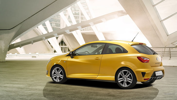 Seat Ibiza, carro, carros-conceito, carros amarelos, HD papel de parede