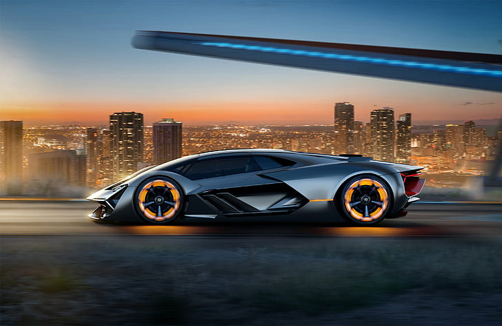 4K, 2017, Lamborghini Terzo Millennio, Sports cars, HD wallpaper