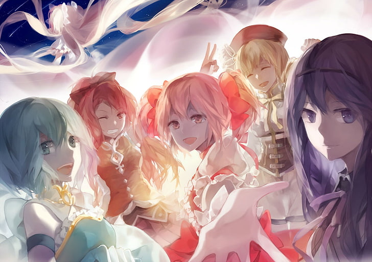 Kyouko, Madoka, Magica, Mahou, Mami, Miki, Pugeum, Sakura, Sayaka, Shoujo, Tomoe, Ultimate, HD-Hintergrundbild