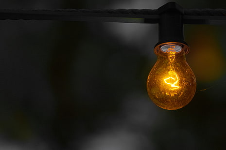 clear light bulb, lamp, lighting, electricity, HD wallpaper HD wallpaper