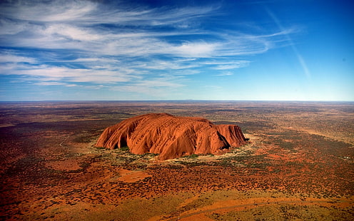 przyroda, krajobraz, Uluru, Australia, skała, pustynia, Ayers Rock, Outback, Tapety HD HD wallpaper