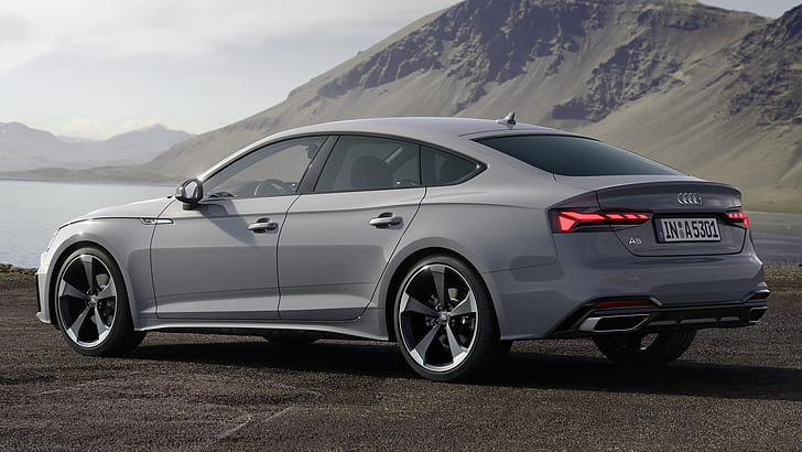Audi, Audi A5 Sportback S Line, Voiture, Voiture de luxe, Berline, Voiture argentée, Fond d'écran HD