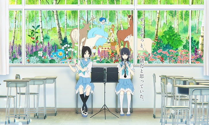 Anime, Sound! Euphonium, Mizore Yoroizuka, Nozomi Kasaki, HD wallpaper