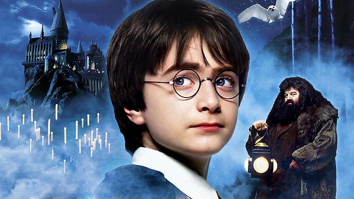 Обои Гарри Поттера, Гарри Поттер, Хогвартс, фонарь, замок, свечи, Дэниел Рэдклифф, Гарри Поттер и Философский камень, HD обои
