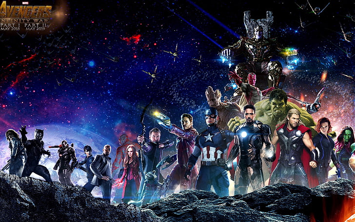 โปสเตอร์ภาพยนตร์ Avengers Infinity War 2018 ปก Marvel Avengers, วอลล์เปเปอร์ HD