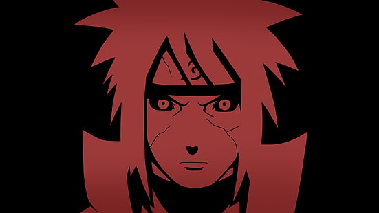 Namikaze Minato illustration, Naruto Shippuuden, Namikaze Minato, Hokage, vektor, röd, svart bakgrund, HD tapet HD wallpaper