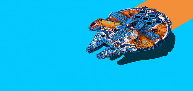 Лего, тысячелетний сокол, космический корабль, звездные войны, HD обои HD wallpaper