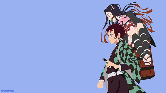Anime, Dämonentöter: Kimetsu no Yaiba, Nezuko Kamado, Tanjirou Kamado, HD-Hintergrundbild HD wallpaper