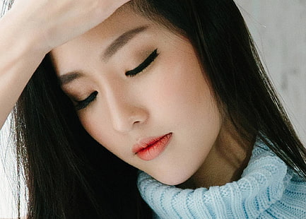 Atita Wittayakajohndet, Ohly, model, Asian, Thailand model, sweater, HD wallpaper HD wallpaper