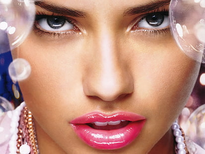 Adriana Lima Pretty Lips, lèvres, jolie, adriana, lima, Fond d'écran HD HD wallpaper