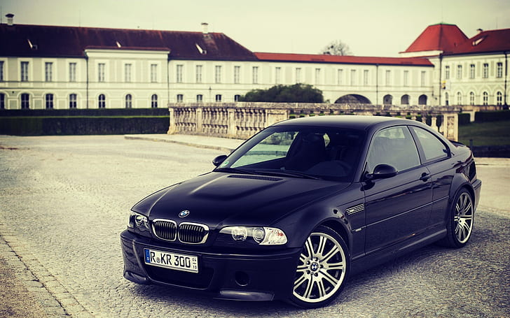 BMW M3 E46 black car, BMW, Black, Car, HD wallpaper