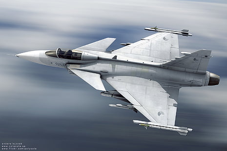 Cazas a reacción, Saab JAS 39 Gripen, Fondo de pantalla HD HD wallpaper