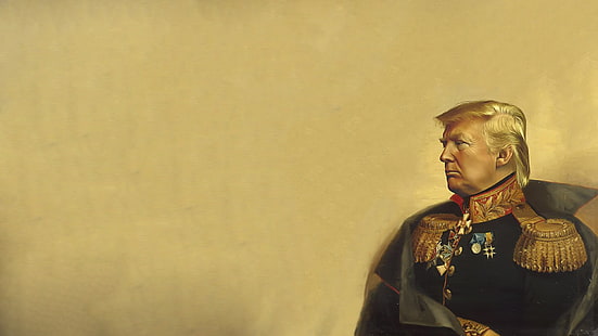 Дональд Трамп, президенты, политика, костюм полковника, HD обои HD wallpaper