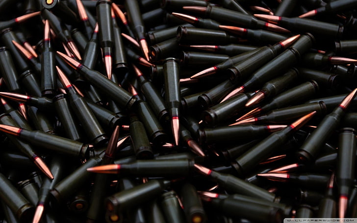 black bullet lot, ammunition, HD wallpaper