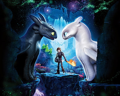 World, Action, Fantasy, Nature, Dragon, Fire, Wood, White, Train, The, Family, Gerard Butler, year, Boy, Your, EXCLUSIVE, Animation, Toothless, Jonah Hill, Movie, Sword, Forest, Trees, Film, Adventure, Kit Harington, Comedy, Hidden, Kristen Wiig, Jay Baruchel, Christopher Mintz-Plasse, Albino, Hiccup, Astrid, America Ferrera, Dragons, Cate Blanchett, T.J. Miller, Djimon Hounsou, How, Night Fury, 2019, Drago, Vast, Ruffnut, How to Train Your Dragon: The Hidden World, Valka, Tuffnut, How to Train Your Dragon 3, Stoick, The Hidden World, Eret, to, HD wallpaper HD wallpaper