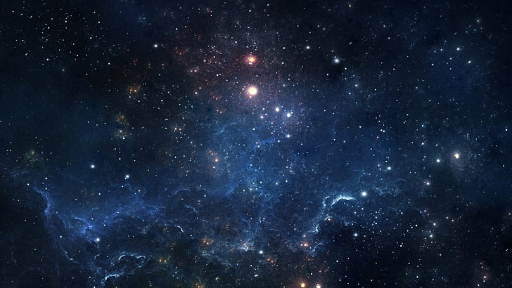 cluster of stars, space, stars, nebula, galaxy, space art, HD wallpaper