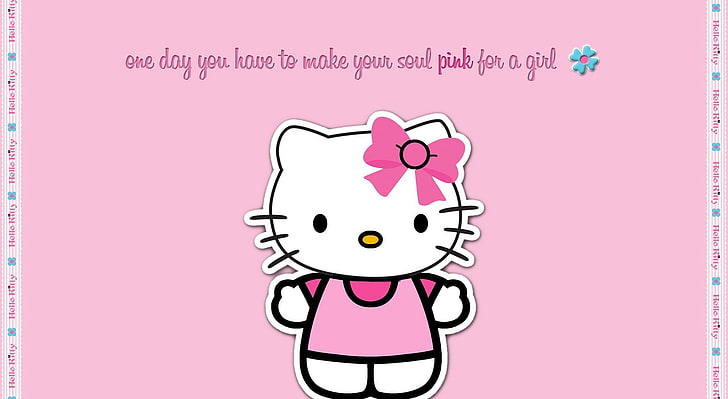 The Color of Love, Hello Kitty wallpaper, Cute, love, pink, kitty, hello kitty, crush, HD wallpaper