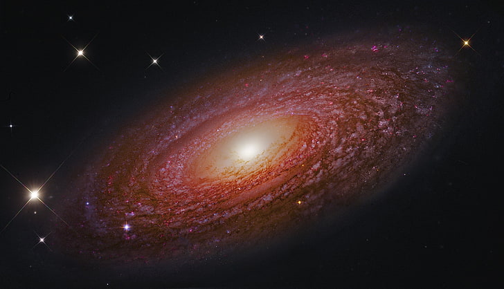 иллюстрация вселенной, спиральная галактика, вселенная, галактика, NGC 2841, астрономия, HD обои