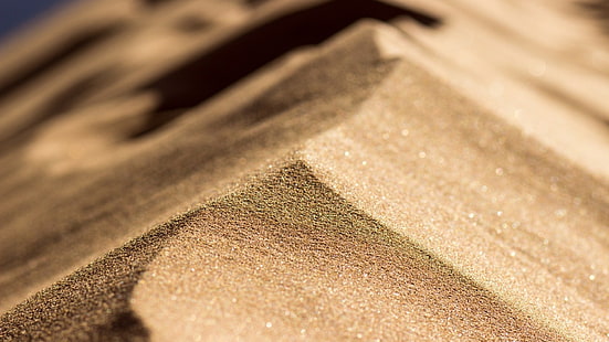 areia, sem título, natureza, areia, grão, duna, deserto, profundidade de campo, mudança de inclinação, HD papel de parede HD wallpaper