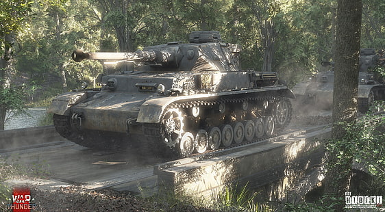 Pz.Kpfw IV Ausf F2, 회색 군용 탱크 디지털 벽지, 육군, 히비키 루스, 전쟁 천둥, 탱크의 세계, Warthunder, 탱크, 장갑차, HD 배경 화면 HD wallpaper