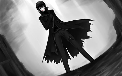 male person anime illustration, Darker than Black, anime, Hei, HD wallpaper HD wallpaper