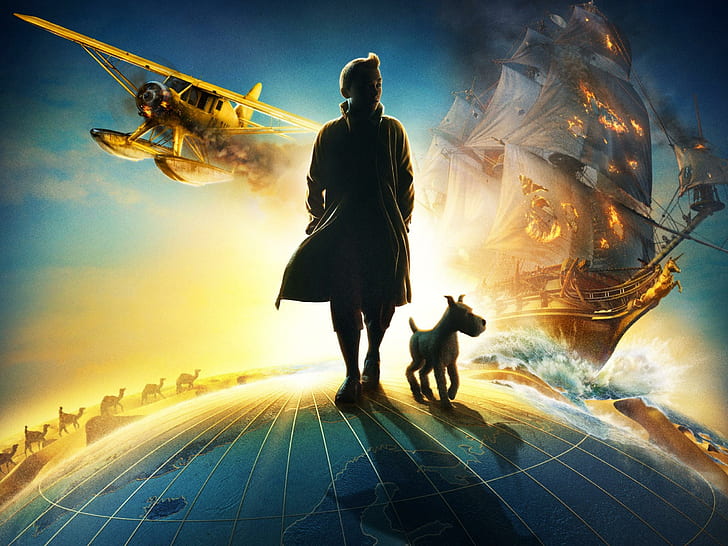 2011 The Adventures of Tintin, 2011, การผจญภัย, ตินติน, ภาพยนตร์, วอลล์เปเปอร์ HD