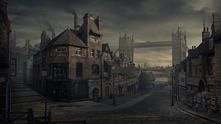 لوحة جسر البوابة الذهبية ، ألعاب الفيديو ، لندن ، بناء ، جسر، خلفية HD